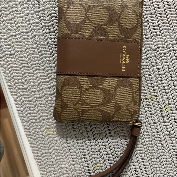 Coach Brown Wallet Classic Monogram - Picture 1 of 2